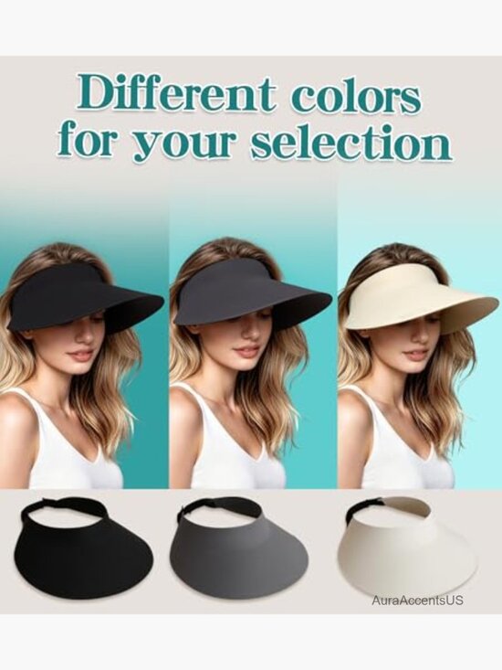 Lightweight Wide Brim Sun Visor UPF 50+ Foldable Travel Hat main image 5